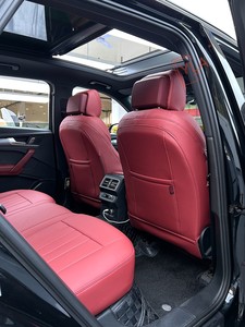 Housse de siège de <span class=keywords><strong>voiture</strong></span> universelle en PVC noir et rouge, imperméable, en cuir PU, ensemble complet pour Audi A6 C7 C6, housse de protection - Product Image 2