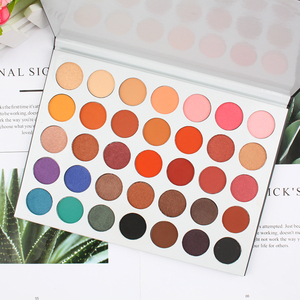 Venta al por mayor 35 colores sombra de ojos brillo vegano ricamente pigmento Etiqueta Privada paleta de sombras de ojos - Product Image 6