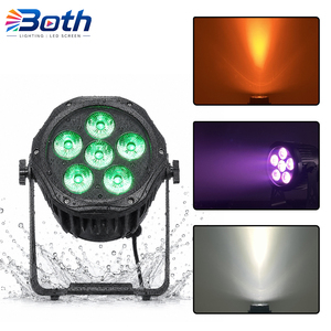 ไฟพาร์ LED พกพา IP65 RGBWA UV 6x18W ใช้แบตเตอรี่ สำหรับงานแต่งงานและห้องบอลรูม - Product Image 1