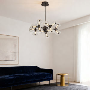 Nordique luxe moderne Simple personnalité créative haricot magique verre moléculaire LED lustre Branche <span class=keywords><strong>Structure</strong></span> pour salon - Product Image 4