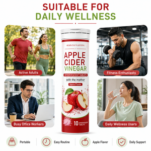 Tabletas Efervescentes de Vinagre de Sidra de Manzana y Ashwagandha con Alto Contenido de Proteínas para Adelgazar y Perder Peso, 1000 mg, Salud Digestiva para Adultos - Product Image 6