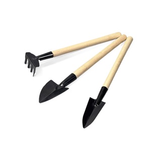 Gardening Three Piece Set Small Shovel Stainless Steel Short Wooden Handle Durable For Home Vegetable Flower Planting - Product Image 4