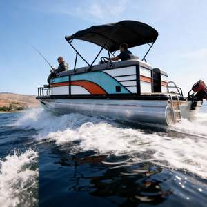 <span class=keywords><strong>Bateau</strong></span> de pêche à ponton en aluminium ECOCAMPOR F-16, 16 pieds, 6 personnes, avec options de <span class=keywords><strong>moteur</strong></span> et réservoir à poissons - Product Image 1