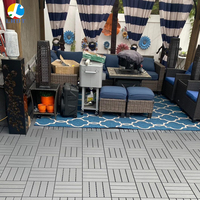 Dalles de terrasse emboîtables pour l'extérieur - Revêtement composite durable pour balcon