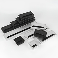 Caja de Gestión de Cables con Cierre Suave de Aleación de Aluminio para Mesa de Conferencia, Cubre Orificios para Cables, Pasacables