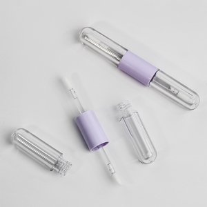 Jinze 2.1 + 2.1ml doppio lato tubo di lucidalabbra forma rotonda vuota cosmetici 2 in1 confezione - Product Image 1