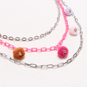 โซ่คาดเอวหลายชั้นแบบพอมพอม โลหะผสมสังกะสี สไตล์ฮิปฮอป สำหรับผู้หญิง ใช้กับกางเกงยีนส์ลำลอง - Product Image 4