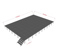 Plateforme de scène mobile modulaire pliable en alliage d'aluminium pour événements en plein air