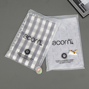 Bolsas autoadhesivas con logotipo personalizado Esmerilado 100% Almidón de maíz biodegradable para ropa de embalaje - Product Image 3