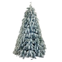 Nouveau modèle 2026 Grand sapin de Noël artificiel floqué en PE, feuilles de saule, pré-éclairé par LED, 180-210 cm, pour salon, maison, centre commercial, décoration
