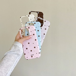 Funda de Teléfono Coreana de Doble Capa con Diseño de Estrellas y Pantalla Completa en Color Crema para iPhone 17 Pro Max 16 15 14 para Chicas - Product Image 2