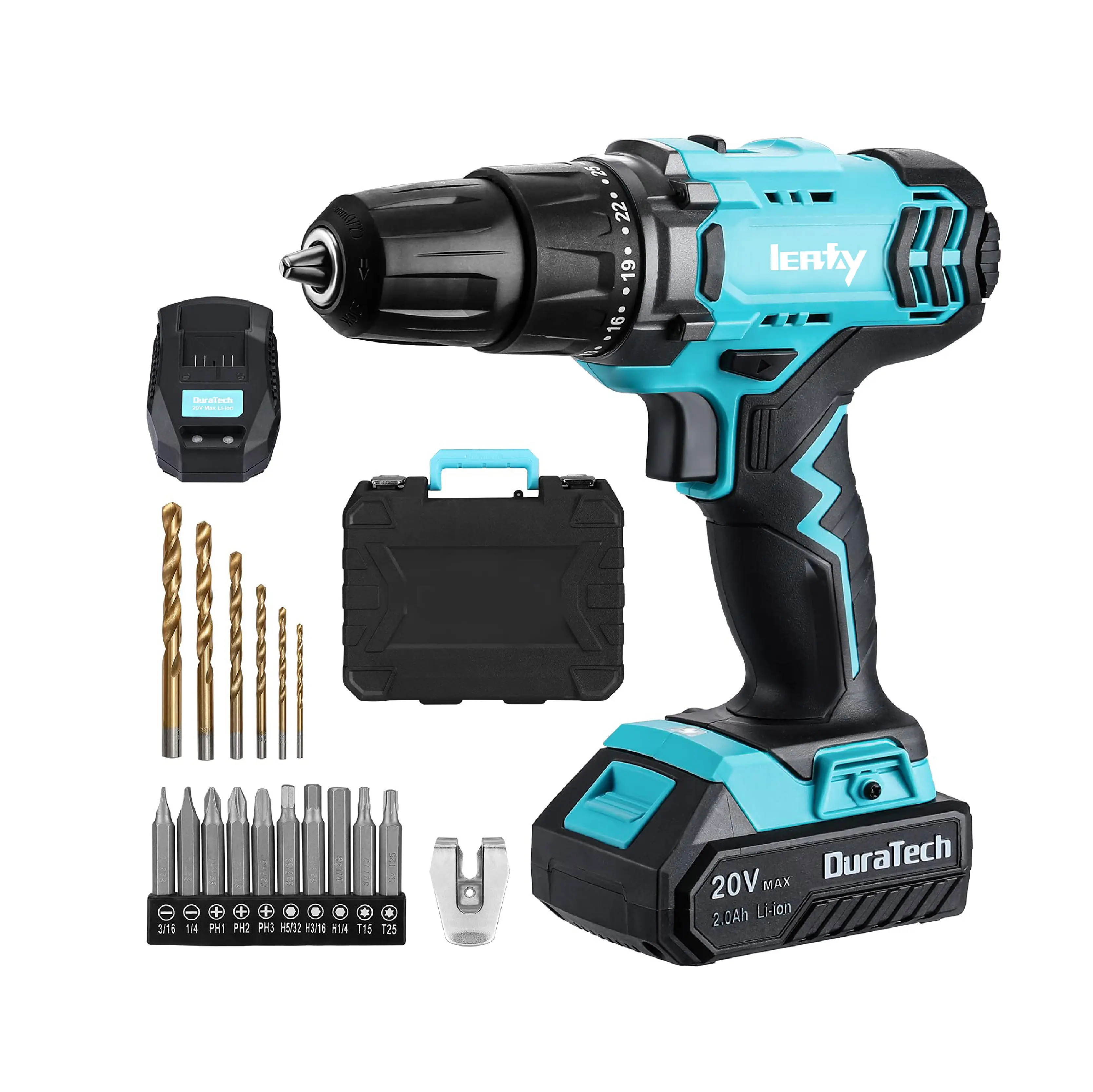 Hot Sale Electric Power 20V Cordless Drill 2000mAh Lithium Ion Battery Electric Drill Machine