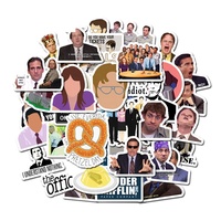50 pegatinas Washi de la serie de TV The Office para mesa, monopatín, equipaje, portátil, motocicleta, coche, etiquetas adhesivas