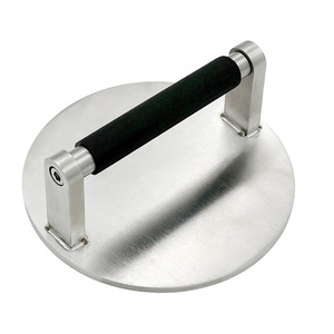 Triturador de hamburguesas de acero inoxidable de alta resistencia, Mango antideslizante para triturar hamburguesas, hamburguesas, carne, aves de corral, herramienta de fabricación de chapa - Product Image 4