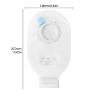 Zodelo En gros CE Sac de colostomie opaque en deux parties, auto-développé, 10 pièces/boîte, réutilisable, pour soins de stomie et ostomie, y compris l'ileostomie