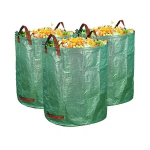 可重复使用的重型极耐用废物草坪池庭院叶袋可折叠花园废物袋