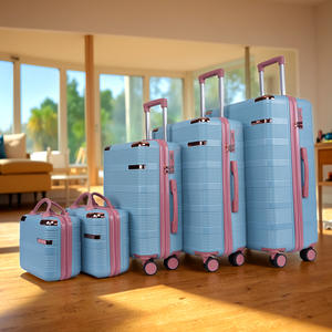 Nouvel ensemble de valises de voyage légères, couleur unie, roulettes silencieuses universelles, roulettes pivotantes, voyage d'affaires, modèle unisexe 023 - Product Image 3