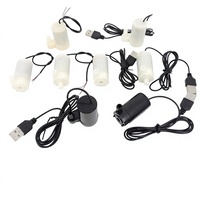 Mini pompe à eau submersible horizontale et verticale DC 3V/45V/5V/6V avec USB pour fontaine
