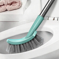 Brosse de toilette nettoyage nettoyant bol brosses en plastique mural lavage salle de bain brosse de toilette en acier inoxydable