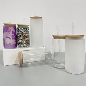 Gobelets en verre transparents classiques de 12 oz, 16 oz, 20 oz pour sublimation, avec paille, pour cadeaux personnalisés - Product Image 2