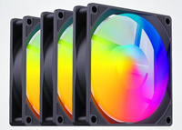 Ventilateur de boîtier PC RGB 120 mm, ventilateur silencieux à roulement à billes 4 broches pour refroidisseur de processeur