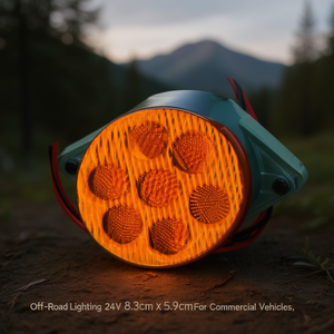 Car Saddles Round Orange Truck Light 24V 8.3cm x 5.9cm For Commercial Vehicles - Product Image 2