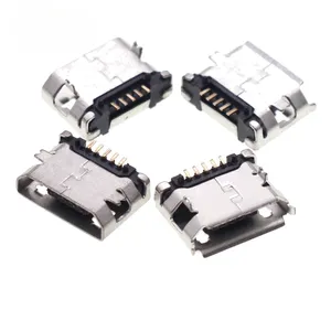 Conector Micro USB de 5 pines SMT, conector tipo B hembra, SMD DIP, conectores de carga USB