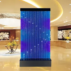 Wholesale Water Bubble Curtain Digital Waterfall With Led Light Acrylic Screen Room Divider