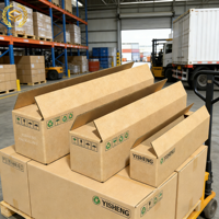 Boîte en carton ondulé longue et rectangulaire pour l'emballage logistique, taille personnalisée, imperméable, écologique, fabriquée en usine