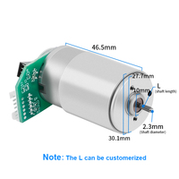 RB RS395 Motor Dc 24v 6w, dengan Encoder kisi disikat, Kit Motor listrik dengan gigi Dc 12v 24v untuk pemotong kertas