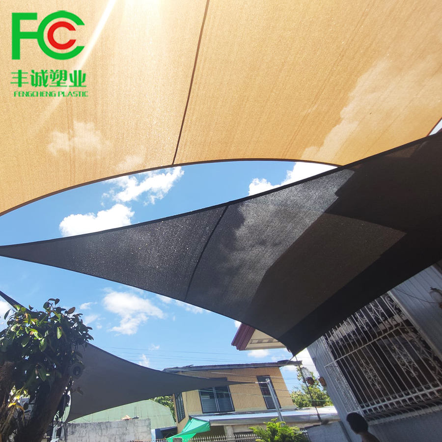 Factory Direct Sales Large Size 6m Width Polyester Waterproof Pu Coated Sun Sail Shade Commercial Swimming Pool Plastic Nets
