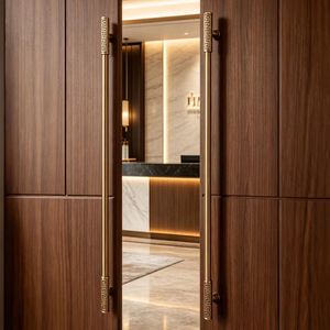 Oferta Especial: Manijas de Puerta Personalizadas con Diseño Griego para Hotel, Manija de Puerta de Acero Inoxidable 304 de Lujo con Patrón de Llave - Product Image 6
