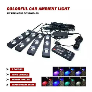 Tira de Luces LED RGB con Efecto de Cielo Estrellado para DJ, Música, Ambiente, Interior de Coche, Control Remoto por Voz, Lámpara Láser para Pies, Función Activa con Sonido Ambiental - Product Image 4