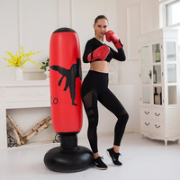 Sac de frappe gonflable vertical en PVC renforcé pour adultes et enfants, entraînement de fitness, kickboxing, sac de sable, logo personnalisé imprimé