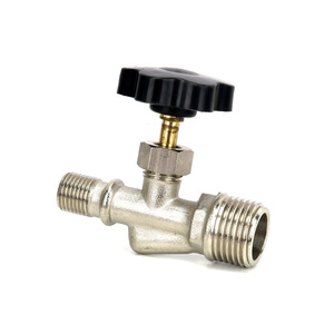 Plowing <b>Needle</b> <b>Valve</b> 1/4 In 2-Way Gas Control Copper Alloy <b>Valve</b> For Air Compressor Accessories - Product Image 4