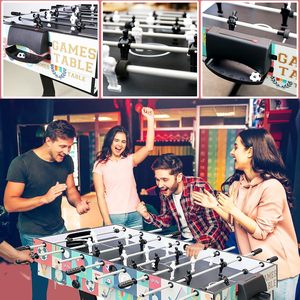 Mesa de Juegos Multifuncional 4 en 1 con Superficie Reversible, Mesa de Hockey de Aire, Futbolín, Futbol y <span class=keywords><strong>Billar</strong></span>, con Almacenamiento, para Entretenimiento en el Hogar - Product Image 5