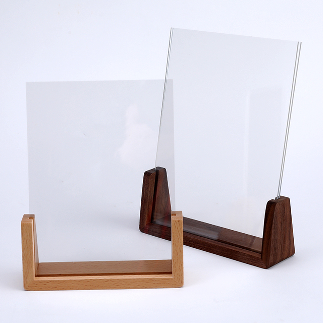Simple Acrylic 10.2*15.2cm Wooden Photo Frame Wholesale With Beech Wooden Base for Tabletop or Desktop Display