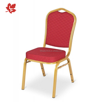 Chaises de banquet en gros à prix abordable, chaises empilables en tissu avec structure en acier pour hôtels et tables de banquet de mariage