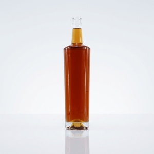 Botella de Vidrio de Fondo Grueso y Hombro Plano, Botella de Licor de Vidrio Super Flint para Envasado de <span class=keywords><strong>Vodka</strong></span>, Whisky, Ginebra, Ron y Tequila - Product Image 1