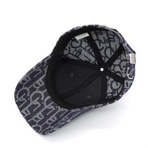 Gorra de Béisbol de Lujo Estilo Denim de 6 Paneles en Tejido Jacquard de Alta Calidad, Personalizada con Efecto Desgastado para Hombre - Product Image 5
