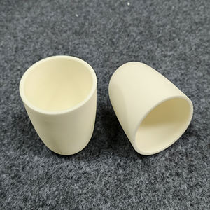 Creuset en alumine à 99 %, 150 ml, Al2O3, pour analyse en laboratoire, diamètre extérieur supérieur 68 mm x diamètre intérieur inférieur 42 mm x hauteur 78 mm x épaisseur 3,8 mm - Product Image 1