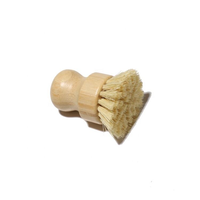 Natuurlijke bamboe afwasborstel met palmvormig design, kleine maat S, voor het reinigen van pannen, keukengerei & groenten