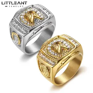 Hoge Kwaliteit Moissanite 18K Goud En Verzilverd Kleur Diamant Steen Mannen Sieraden Custom Ringen Voor Mannen