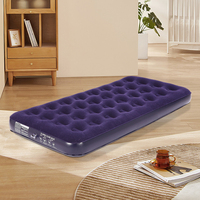 Matelas gonflable en PVC durable floqué pour usage domestique et camping