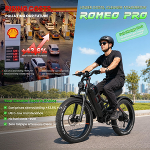 Bicicleta Eléctrica de Montaña eAhora Romeo Pro 2026, Neumáticos Gruesos 26 x 4 Pulgadas, Doble Suspensión, 7 Velocidades, Frenos de Disco Hidráulicos, Bicicleta para Adultos - Product Image 2