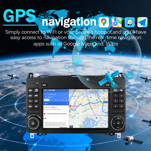 Radio Multimedia para Auto con Android 15 de 7 Pulgadas, Navegación GPS para Benz Clase B B200 W245 W246, CarPlay Inalámbrico, Android Auto, DSP, WiFi - Product Image 3