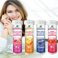 Comprimés Effervescents VC Marque Blanche Vitamines Adultes Riches en Électrolytes Supplément Énergétique Saveurs de Fruits Multiples Produit de Beauté