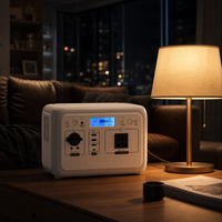 Stasiun Daya Portabel 500W 460.8Wh, Sumber Daya Darurat Rumah, Generator Tenaga Surya, Stopkontak AC 220V untuk Mengatasi Pemadaman Listrik