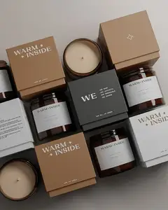 Caixa de presente perfumada com logotipo personalizado, caixa de embalagem para velas aromáticas, embalagem para cosméticos, caixa de presente para aromaterapia