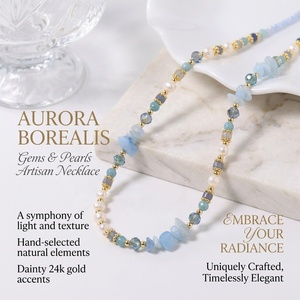 Collar de Perlas de Cuarzo Rosa Brillante Genuino, Chapado en Oro de 18K sobre Cobre Puro, Estilo Casual de Lujo, Hecho a Mano, Pulido, Regalo para Días Festivos - Product Image 1
